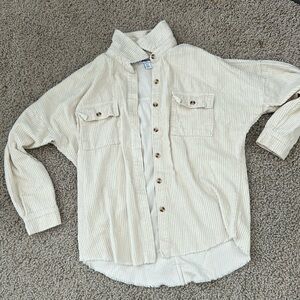 Size small corduroy shirt-jacket